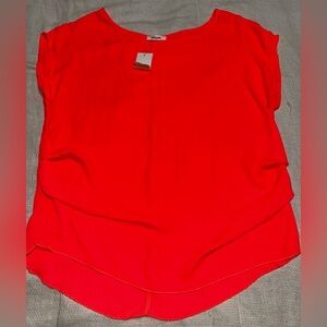 BNWT Persaya Sleeveless Sheer Pink Orange Blouse Large